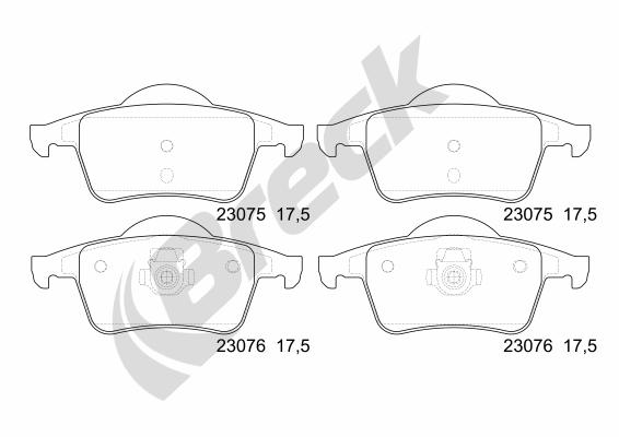 Set placute frana,frana disc 23076 00 702 00 BRECK